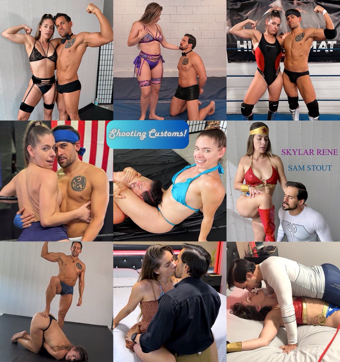 skylar_rene's tweet photo. ✨SHOOTING CUSTOMS!!!🔥
~> Sept. 19th & 20th! <~
19th:
🦸🏽‍♂️ @SamStoutFights {select B/G avail!)
🦸🏻‍♂️ @Eddie_WLOW 

20th (@ ring space!):
🦹🏻‍♀️ @msirenesilver 
🦸🏼‍♀️ @TheFeliciaB 
🦹🏻‍♀️ @poppet_silver 

• Mixed/FvF Wrestling, Boxing, etc. 
• FemDom, Scissors + Facesitting
• Cosplay Scenes
• POV to your liking!
+ more… 

📧 Skylarrene@ymail.com to order your dream custom of any of US together!!!