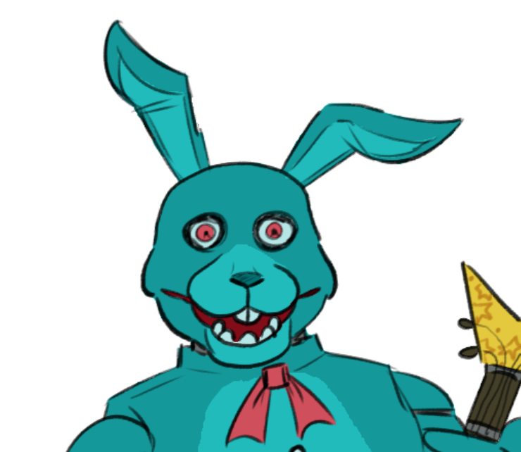 Akerne's tweet photo. And here is my Bonnie AU design, he needed that hair trust me https://t.co/frDZEMGP30