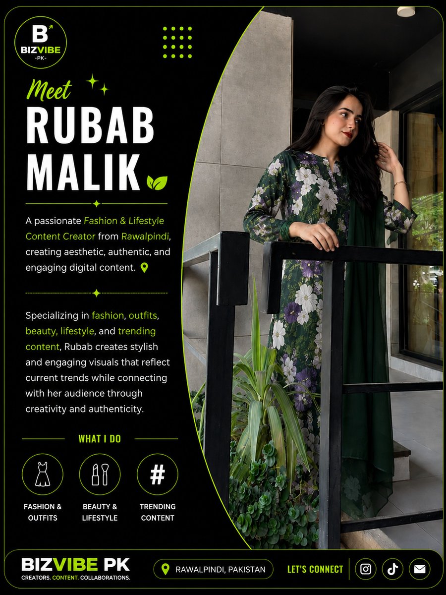 corxzom's tweet photo. Meet Rubab Malik, a fashion and lifestyle content creator from Rawalpindi. Through stylish visuals and authentic storytelling, she shares outfit ideas, beauty tips, lifestyle inspiration, and the latest trends. Follow her for everyday style https://t.co/UG497MQCIm