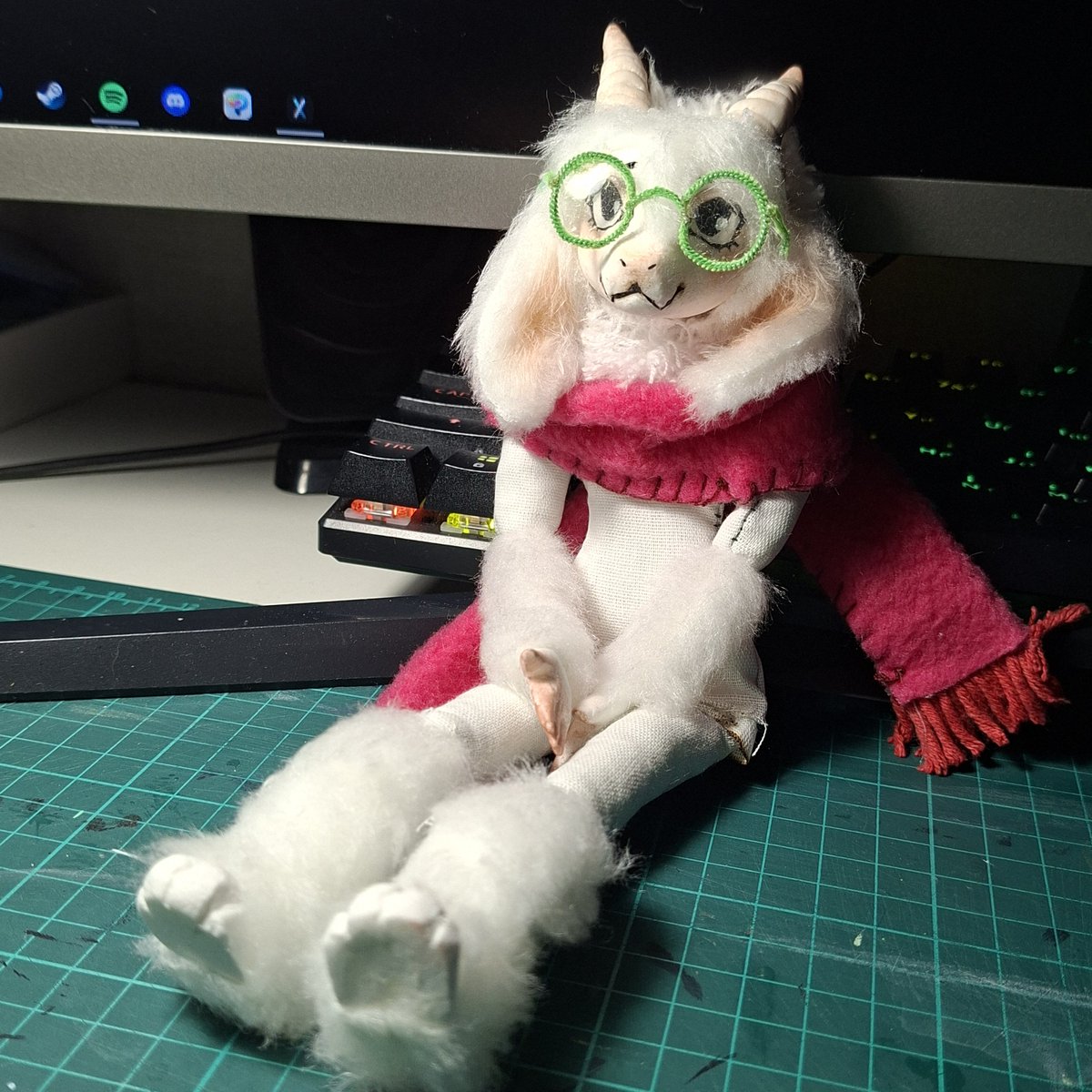 p0birushka's tweet photo. Ralsei doll in process #deltarune https://t.co/7fbf9PgqFg