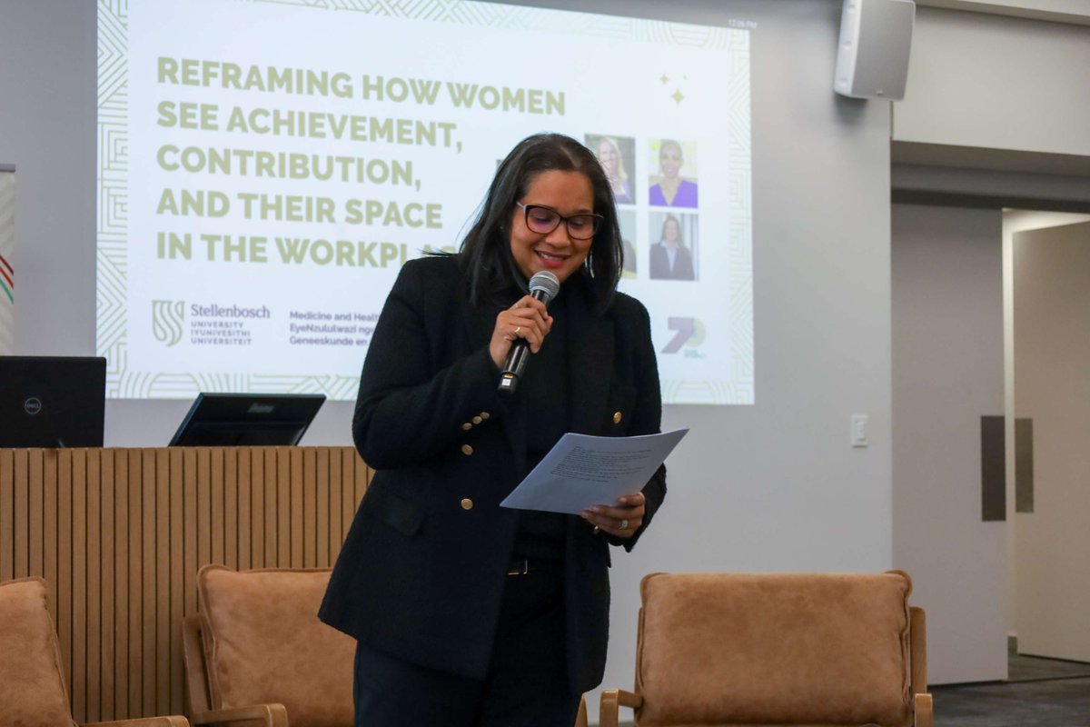 SUhealthsci's tweet photo. Leadership is not only about the polished moments. FMHS Women’s Month speakers reflected on authenticity, courage, mentorship, setbacks and making space for others to thrive.
#TygerMaties #FMHS https://t.co/HURsBGCBuk