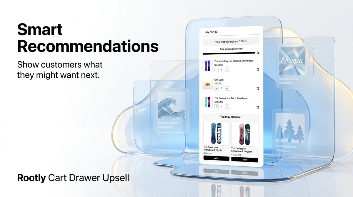 Rootlycc's tweet photo. Customer opens the cart → sees perfect product recommendations.

That’s how you raise Average Order Value without being pushy.

Rootly makes it easy.

https://t.co/hK84rcmeqj

#AOV #Shopify #Upselling https://t.co/3L11HidlJ3