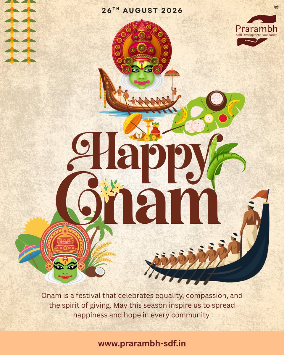 Prarambh_SDF's tweet photo. Onam reminds us that equality, compassion, and giving make every community stronger. Wishing everyone a joyful #HappyOnam! 🌼

#Onam2026 #Equality #Compassion #SpiritOfGiving
@NitinTiwariFans @nitinty2k  @reenaty2k https://t.co/WCNaXzKFmW