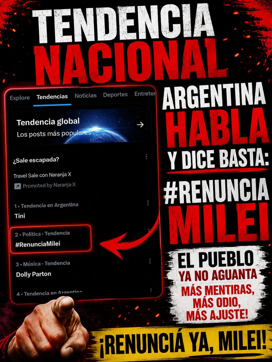 hernimai's tweet photo. Tendencia nacional 2, me cuentan que la gorda psiquiátrica sigue con el brote y no para de insultar gente desde la mañana 🤪
#RenunciaMilei https://t.co/qq2XkfoGmS