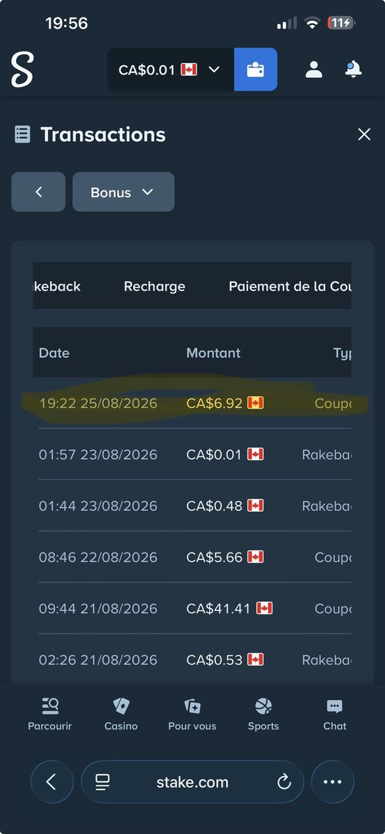 FtnJaycan's tweet photo. @itstimbob @StakeEddie @Stake Same bro wtf is that I got 5 $ I bet 20k this month it’s a fkg joke https://t.co/S18WhNP0Hx