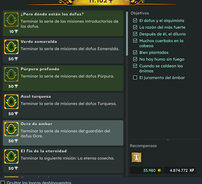 MiticasDofus's tweet photo. Misión actualizada: El juramento del ámbar. Creo que solo me falta esto y solo ir a por todos los archis no? #DofusOcre https://t.co/cqucOHWh6C