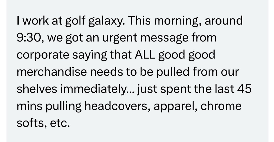 kclairerogers's tweet photo. A DM I received from someone who works at Golf Galaxy about the GoodGood stuff: https://t.co/hnWyuH6WTv