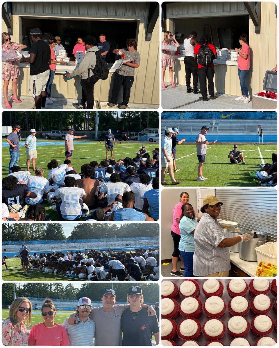 SFBruinFootball's tweet photo. IT TAKES A VILLAGE. THIS IS OURS.

Thank you to South Florence Baptist Church for feeding our Bruins Chicken Bog, green beans, corn, bread & Powerade — plus Mrs. Shelby’s famous cupcakes!

And a big thank you to our parents who helped prepare and serve every plate.

#GoBruins #BruinBuilt