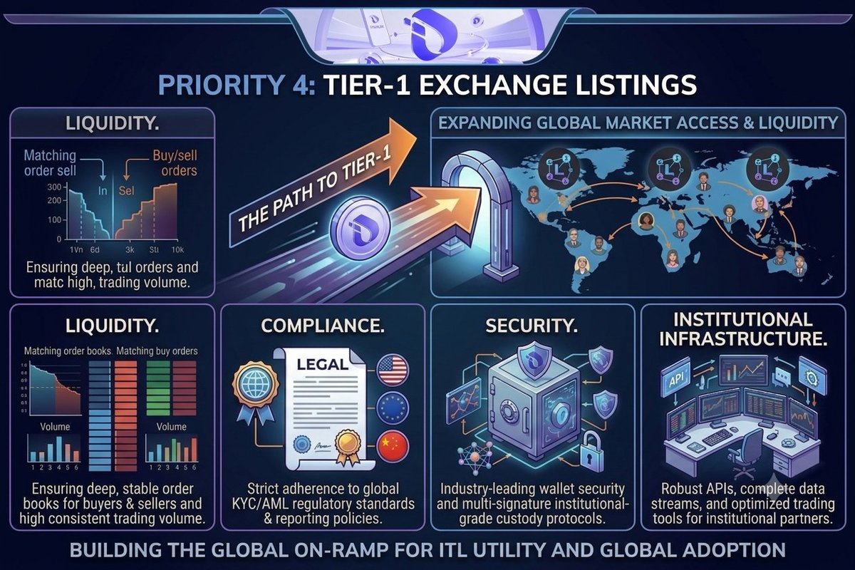 FODandy14's tweet photo. InterLink's Tier-1 Exchange Ambitions
Listing on exchanges like Binance, OKX, and Coinbase requires more than filling out an application. It demands deep institutional liquidity, strict compliance, and proven network security.
#InterLink #ITLG #ITL #WeAreTheFirst10MLinkers https://t.co/ZOiDMByFQq