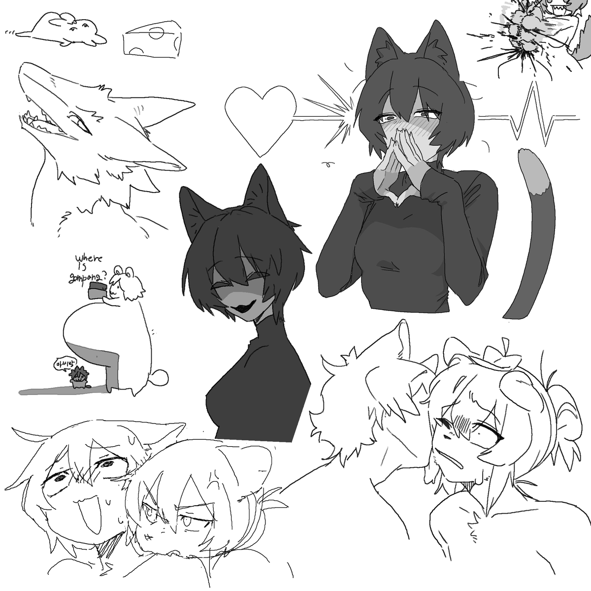 barkbark505's tweet photo. Doodle with @Gasdf58778285 https://t.co/x1tGQclMX9
