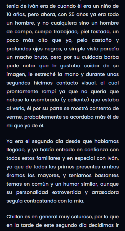 relatos_gay_cl's tweet photo. Mi primo del campo – Parte I 🍆🔥

𝗥𝗘𝗟𝗔𝗧𝗢 𝗖𝗢𝗠𝗣𝗟𝗘𝗧𝗢: https://t.co/aOKaRQaYbv

#relatosgay #gay #pornogay https://t.co/lXGG0jfsSE