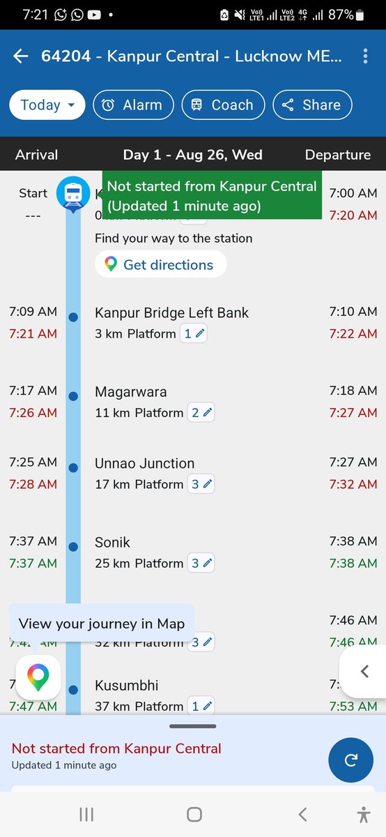 pradeep8604's tweet photo. @drmprayagrajnc @drm_lko Mahodya 1 train hai subh ke time 7 bje memo kanpur to lko lekin wo bhi time se nahi chal rhi daily late kitni baar complane ki jaa chuki h lekin koi shudhar nahi h @AshwiniVaishnaw https://t.co/0DCebHGSjZ