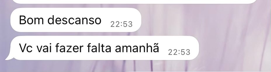 wydmafe's tweet photo. Ganhei 1 dia de folga pra resolver meu projeto da faculdade e minha chefe (que virou uma mãe postiça) mandou mensagem agr 🥹🥹🥹 amo mto ela aff https://t.co/nIMtPKYUhr