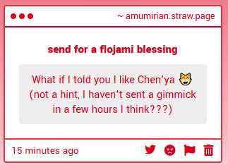 umamimeat's tweet photo. FLOJAMI BLESSINGS! ok thats not a hint... but i like chenya too, hes very cute and he nees to be murderer in the next 10 minutes https://t.co/eob45gx4lD