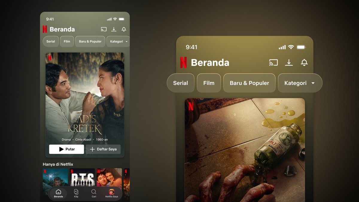 NetflixID's tweet photo. BARU!! Sekarang kamu bisa cari inspirasi tontonan dengan scrolling klip-klip di aplikasi Netflix. GAS cobain! https://t.co/dHOgtAuHpx