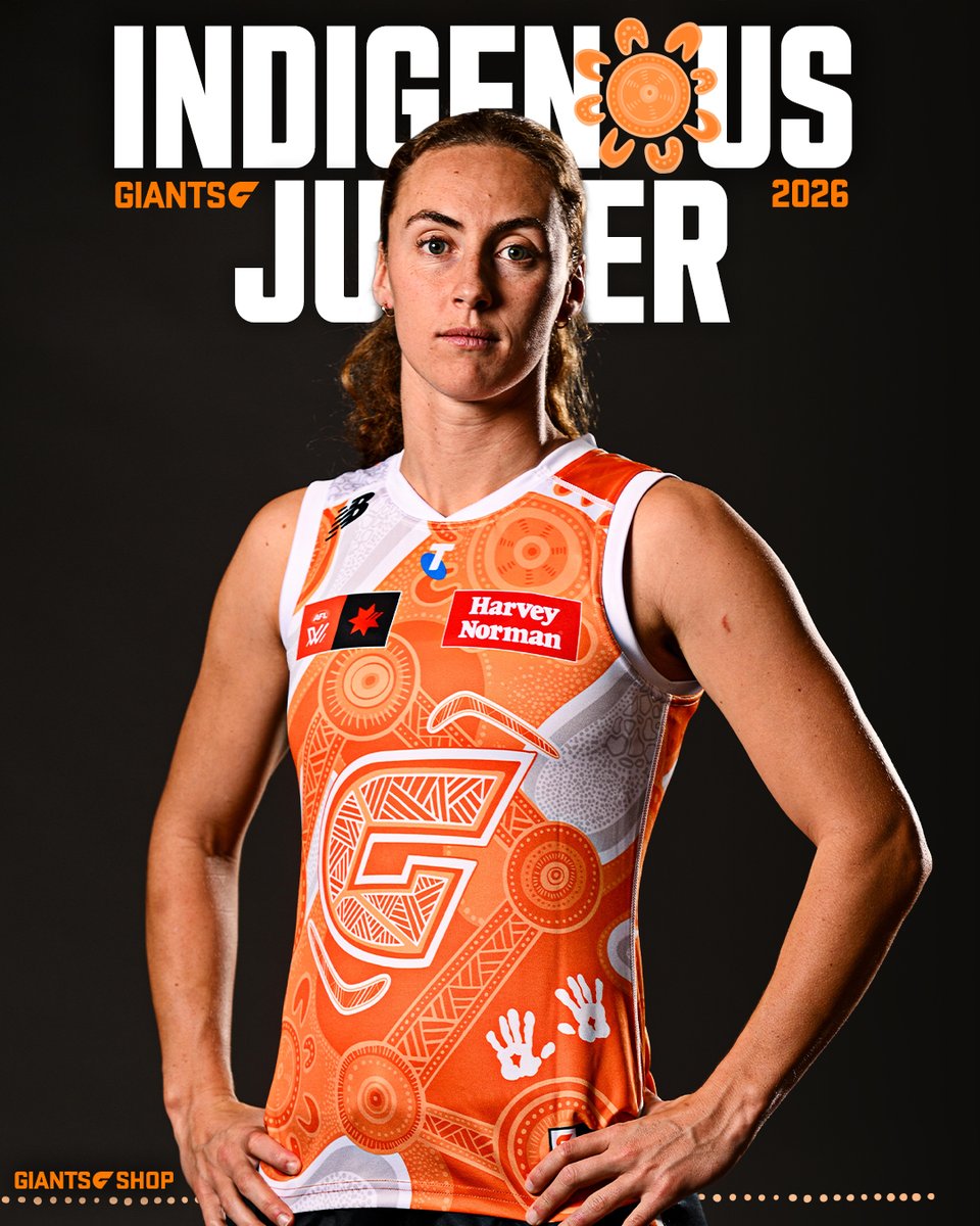 GWSGIANTS's tweet photo. We’re excited to unveil our 2026 Indigenous Jumper, titled “Mirrung” ⚫️🟡🔴

A powerful celebration of belonging, community, and culture, designed by proud Dharug artist Kane Wright. https://t.co/XvZYMTEYKo