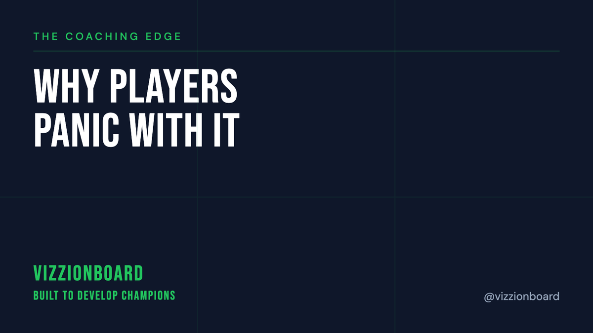vizzionboard's tweet photo. Ball arrives. Your player's first touch goes straight to a defender who wasn't even close. Or a blind pass smacks a teammate in the back. Afterward you ask what they were thinking. They can't really say https://t.co/ElhJlCxhSW