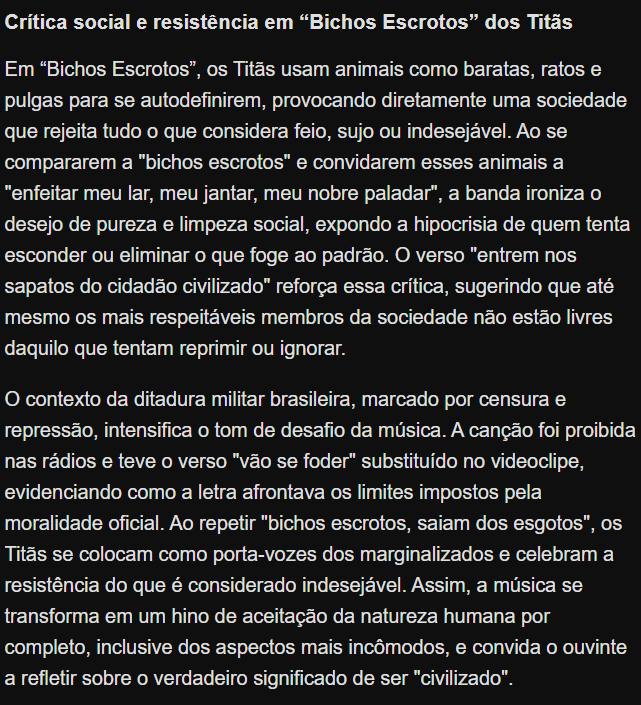 richard_MP22's tweet photo. @vitormencarelli A musica é Bichos Escrotos dos Titãs https://t.co/5gmfeJgrCx