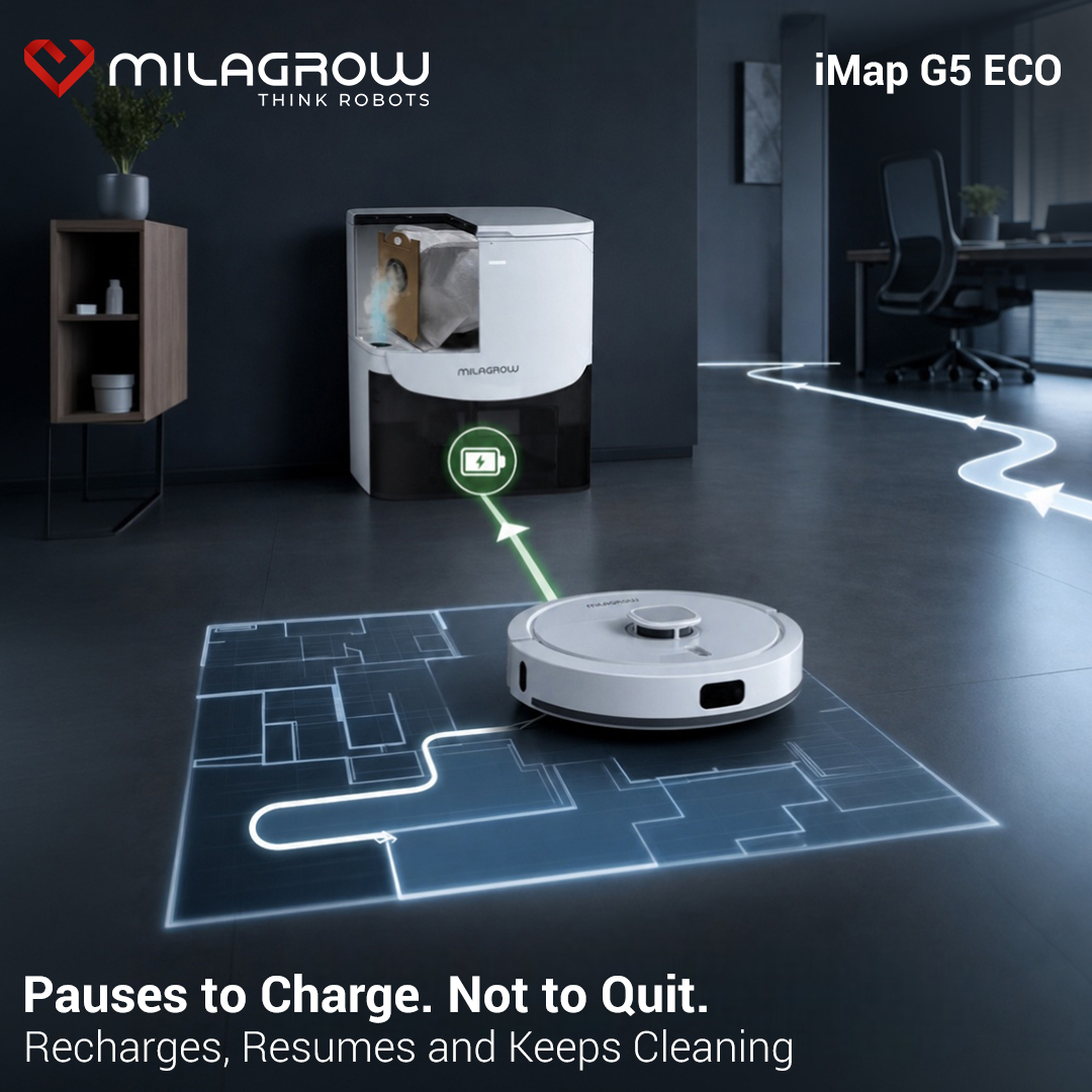 MilagrowRobots's tweet photo. Pauses to charge, not to quit! 🔋 iMap G5 intelligently recharges, resumes, and keeps cleaning right where it left off, ensuring your floors stay spotless with minimal effort.✨
Shop Now: https://t.co/RmE4A4DEEM
#Milagrow #RobotVacuum #IntelligentRecharge #RoboticVacuum #Vacuum https://t.co/ew1MW7osMH