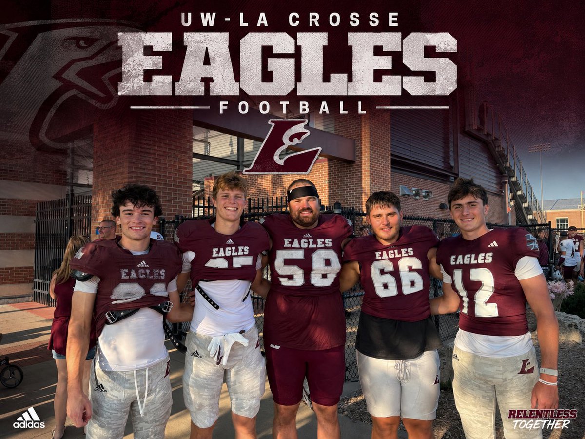 middletonhsfb's tweet photo. Five Cardinals are putting in the work and getting ready for the season at UW-La Crosse Football! 🦅🏈

🔴 QB — Joey Passaglia
🔴 WR — Drew Cooney
🔴 WR — Chase Rogers
🔴 OL — Alex Kulie
🔴 OL — Jaxon Hodges

#middletonfootball #UWLFootball #EaglesFootball #CardinalsToCollege https://t.co/ZhctAZ1BqJ