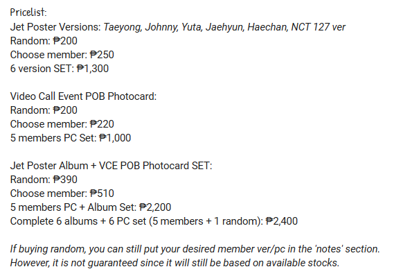 taeoxoscart's tweet photo. WTS LFB | PH GO

NCT 127 BLINGY DISCOUNTED ALBUMS
JET POSTER VER

Sealed album w/ or w/o VCE POB PC!
→ choose member / random
→ Haechan, Johnny, Yuta, Jaehyun, Taeyong, Group ver.
→ LONG DOP: DP + Rembal once onhand

Check pricelist here ♡

Order form: https://t.co/EB3QkPWgSQ https://t.co/ISXyP0ld01