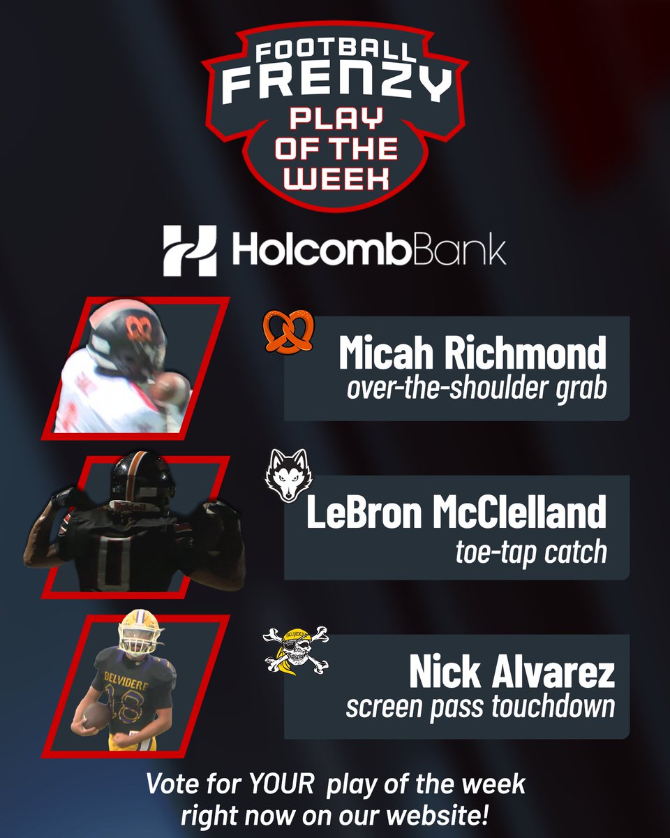 RNF_Sports's tweet photo. PLAY OF THE WEEK: The first week of Football Frenzy saw some crazy plays, but here are our top three! Cast your vote for your Play of the Week here: https://t.co/cQ6DsRgJAW