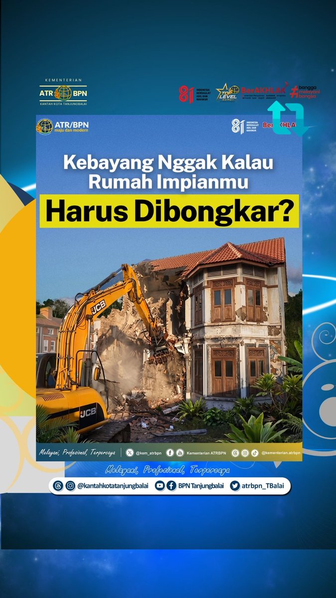 atrbpn_TBalai's tweet photo. #repost @kementerian.atrbpn
Halo #SobATRBPN, yuk "Cek Dulu Zonasi, Baru Bangun Kemudian!"
Jangan sampai niat memiliki rumah atau tempat usaha impian justru berujung kerugian besar karena salah lokasi, bahkan bangunan terpaksa dibongkar akibat berada di dalam kawasan https://t.co/TFfSVOmCJT