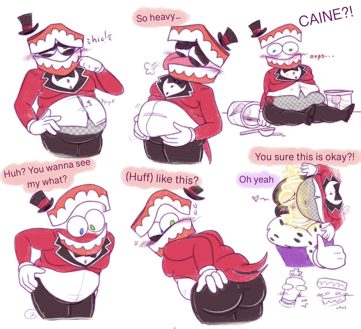 matchasketches's tweet photo. (CW: feedism, stuffing kink)
I LOVE making him round and soft Gufhsfdh he's so CUTEEE
Also the difference between how he likes to get fed
(don't worry he likes
the teasing just as much as the praise)
#sweettoothnsfw #digitum #royalteeth #ironteeth #tadcnsfw https://t.co/jxqj9Ts2EE