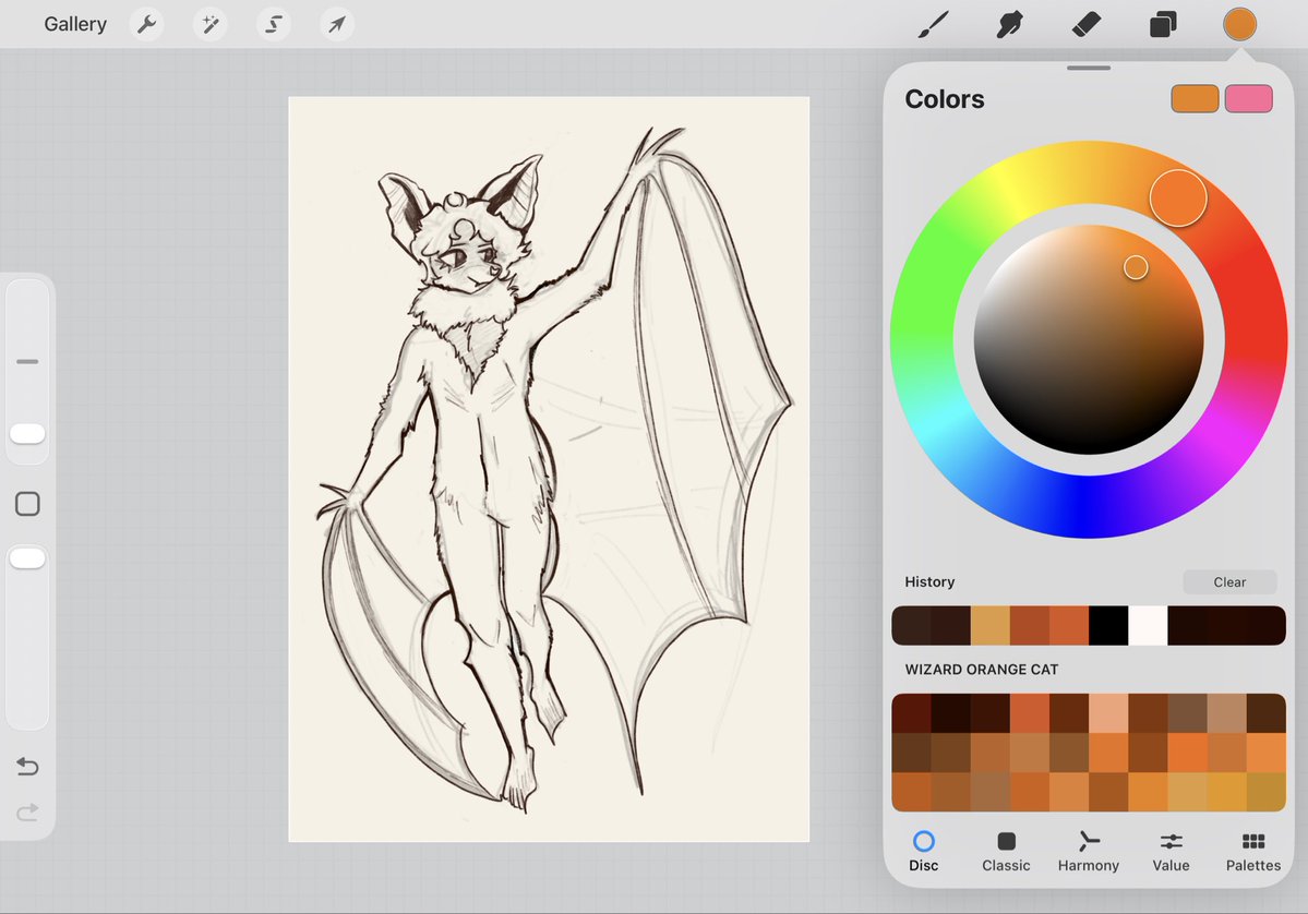 wizorangecat's tweet photo. Sketching a bat sona :3 https://t.co/ztSgPjt5hv