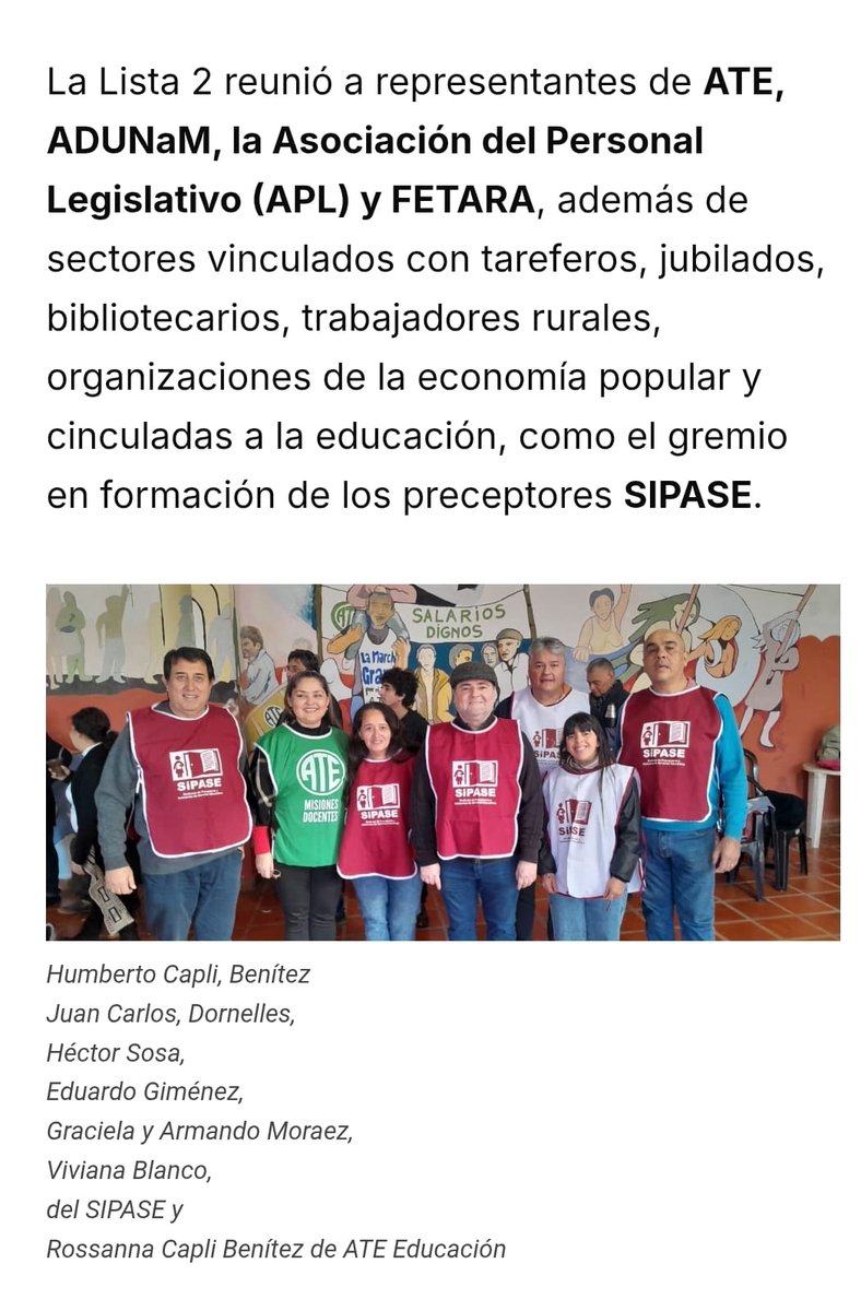 humbercb's tweet photo. GRACIAS COMPAÑERXS! Felicitaciones a to2 los que celebramos el triunfo de la LISTA 2, q nos permite recuperar la #CTA Autónoma como herramienta de lucha d la Clase Trabajadora. Gracias Preceptores del #SIPASE x seguir creyendo en este camino propio, con coraje y convicción. 🇦🇷✊ https://t.co/JU05jdof9S