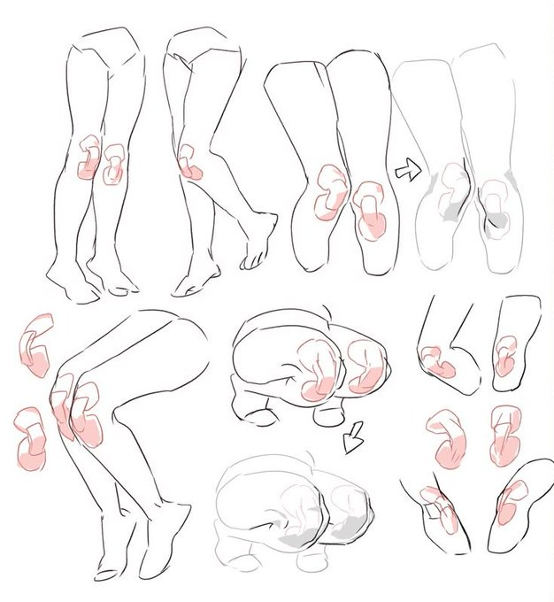 tryanglefor's tweet photo. If you are struggling with kneee try drawing like this https://t.co/9zkZZ0wDBV