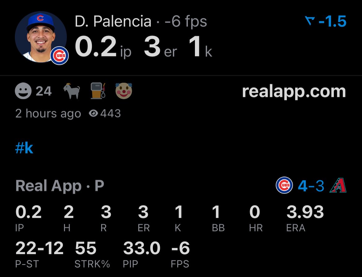 CubsZone's tweet photo. Daniel Palencia could not get out of the 8th inning. https://t.co/suKdFJHHjg