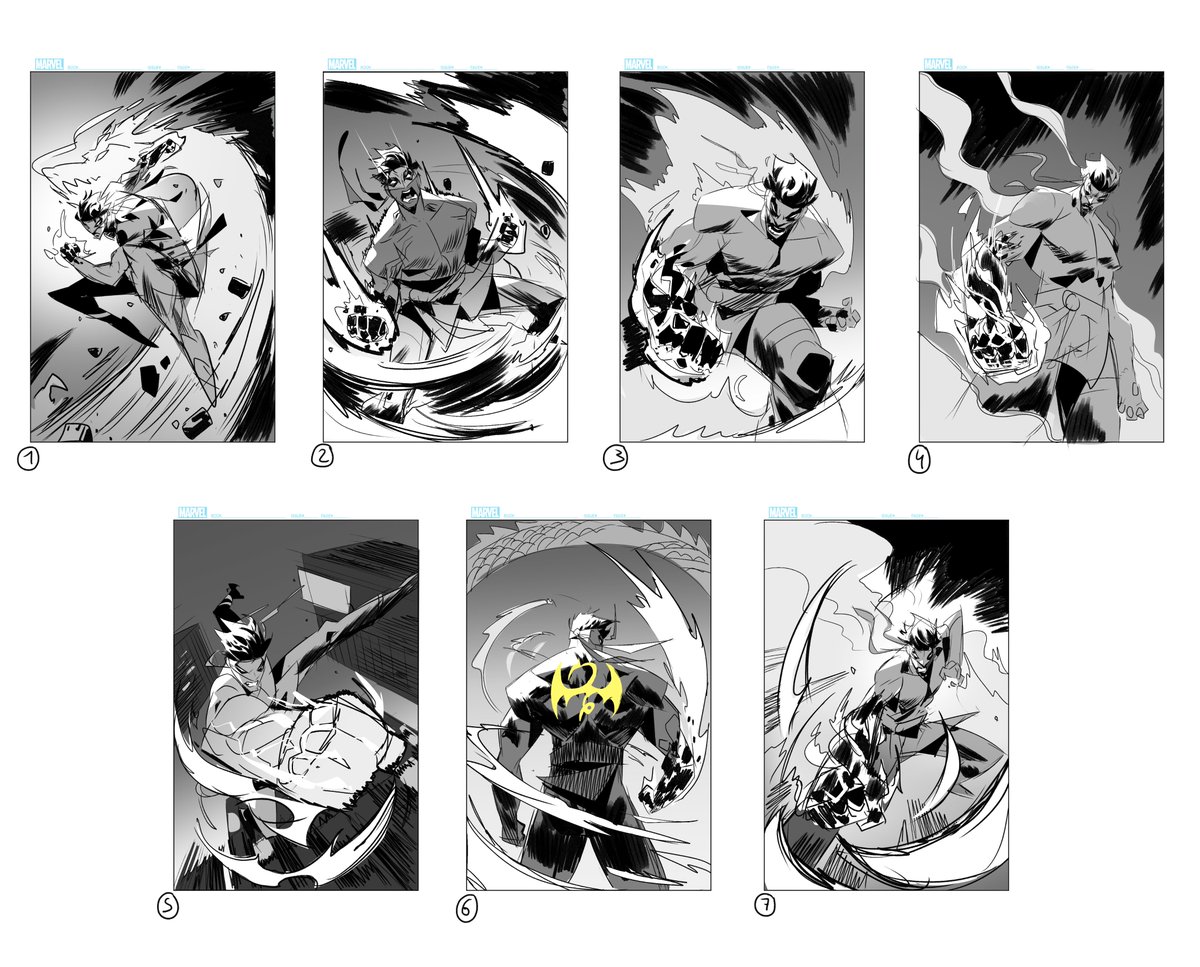 LeoChiola's tweet photo. Deadly Hands of K’un-Lun #4 variant cover sketches 🐉 https://t.co/1PQsNWje1P