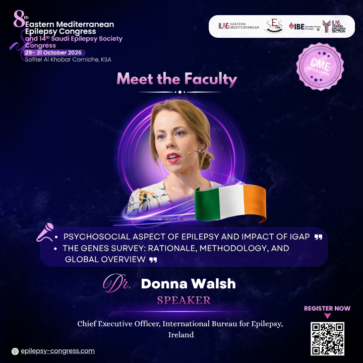 MaarefahMgmt's tweet photo. EMR 2026 proudly welcomes Donna Walsh, CEO of the International Bureau for Epilepsy (IBE). 
 Register Now: https://t.co/8FG1baJtNn
For more information please visit the congress official website:
https://t.co/bidHakcsk9

#EMR2026 #EpilepsyAdvocacy #IBE #IGAP  #EpilepsyCommunity https://t.co/mNRZ9duZkd