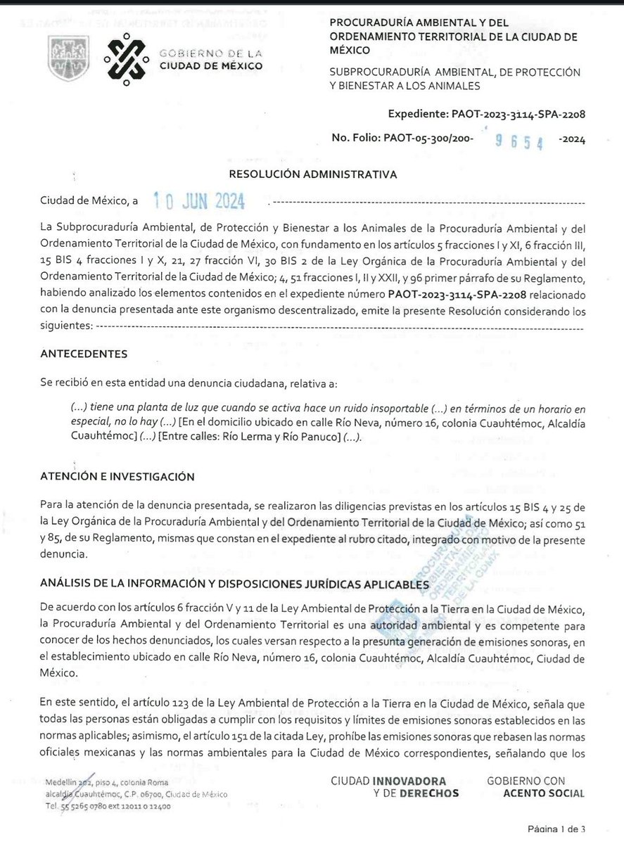 aCarranzaa93's tweet photo. Vecinos de Río Neva esq Río Lerma, Col. Cuauhtémoc, llevamos +9 hrs con ruido excesivo de la planta eléctrica del Sindicato de Telefonistas (Río Neva 16)
​Urge inspección por rebasar la NADF005-AMBT-2013 (Exp. PAOT-2023-3114)

@@UCS_GCDMX https://t.co/l6xD5abPlE
