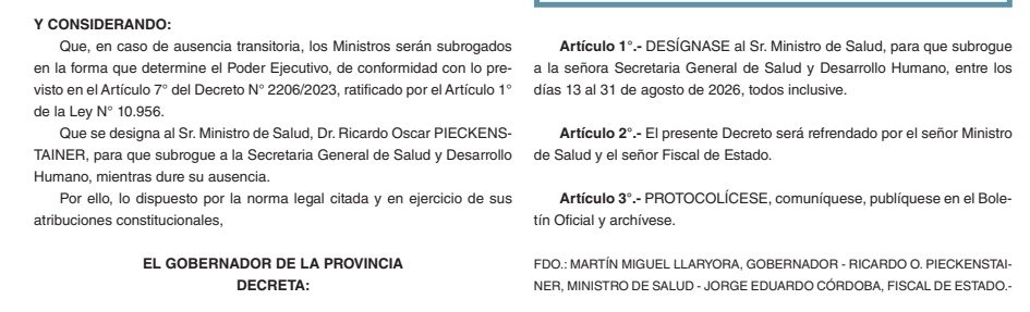 guielopez's tweet photo. #BOP
La Secretaria de Salud y Desarrollo Humano, con rango de ministra, @monteroliliana pidió licencia desde el 13/8 y hasta el final del mes.
Es subrogada por el ministro de Salud. https://t.co/rGsAssXGfr