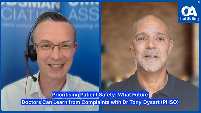 OmbudAssoc's tweet photo. 🎙️ What can future doctors learn from complaints?

Dr Tony Dysart @PHSOmbudsman joined #ThatOAThing to discuss patient safety, medical education, complaint-led learning, and building a culture of improvement across healthcare.

 📝Article &amp; links: https://t.co/daMWGZWTIW https://t.co/VnZsDKqwD2