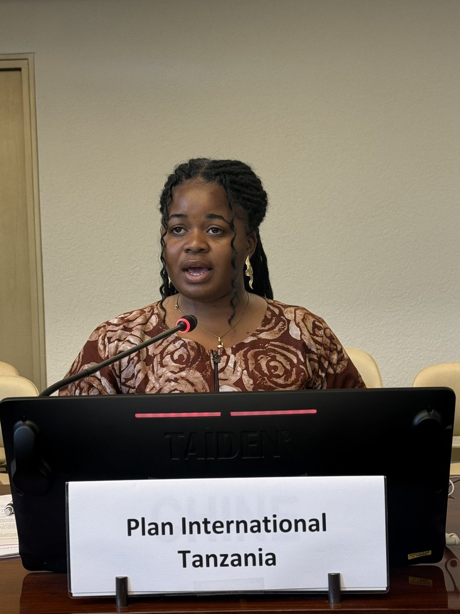 UPRinfo's tweet photo. 🇹🇿 #PS53 @monnyneme0305 spoke on girls' rights, urging #Tanzania to set the minimum age for marriage at 18 and ensure that adolescent mothers are able to re-enter school by codifying their right to education in the Tanzania Education Act. https://t.co/W0ne5m0Xws