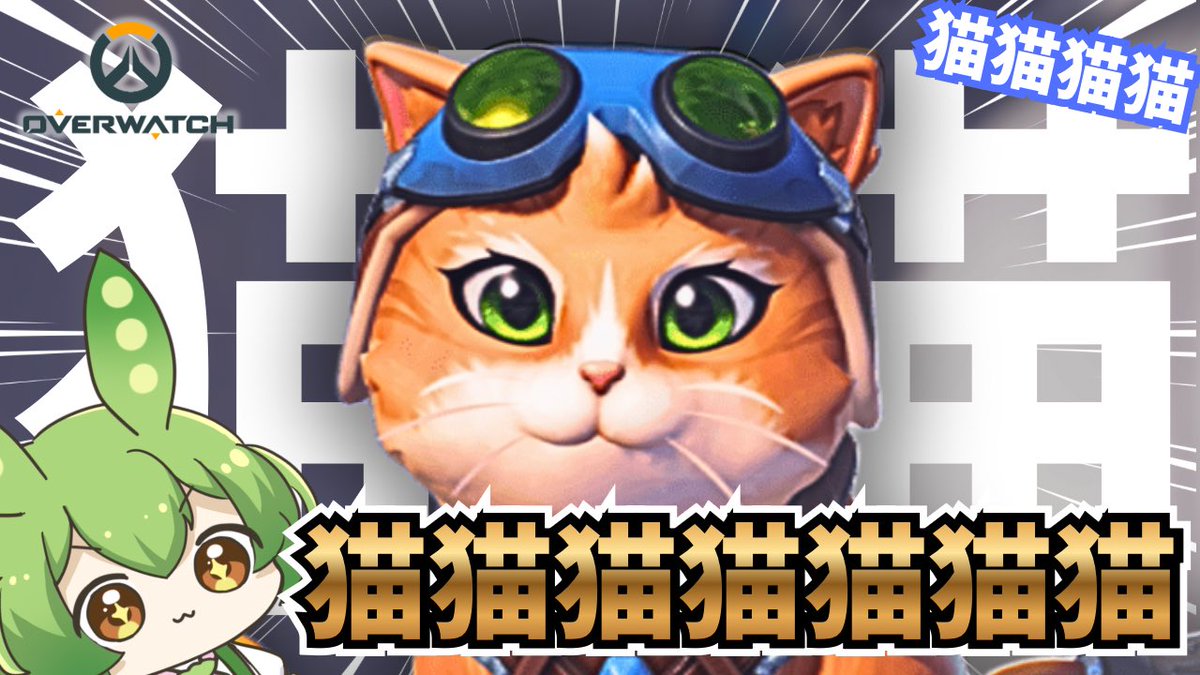 supear_xd's tweet photo. 友達のずんだもんが動画投稿したよ。

1番攻めたサムネです。よかったら見てやってください。

【OW】猫猫猫猫猫猫猫猫猫猫猫猫猫猫猫猫猫猫！ずんだもんののんびりオーバーウォッチ実況
 #OW #オーバーウォッチ https://t.co/mCvQsAmBuh