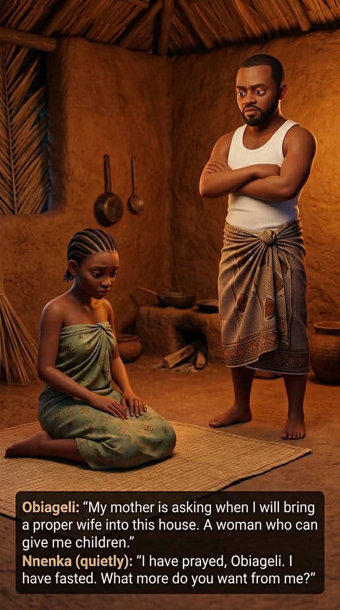 ife_yin's tweet photo. THE WOMAN WHO GAVE BIRTH TO A RIVER" — Episode 1 🎬
🌊 She was mocked for 7 years because she couldn't have a child... so she made a deal with a river spirit at midnight. What she gave birth to shocked the entire village. 

#AfricanFolklore #NigerianStory https://t.co/N430TO7Owm