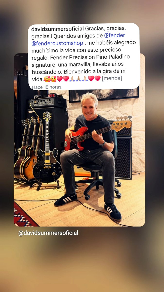 hombresgnet's tweet photo. Nuestro querido David Summers  con su preciosa @Fender  🤟🎸

#HombresG #HombresGFANS https://t.co/NEQGcyjvPC