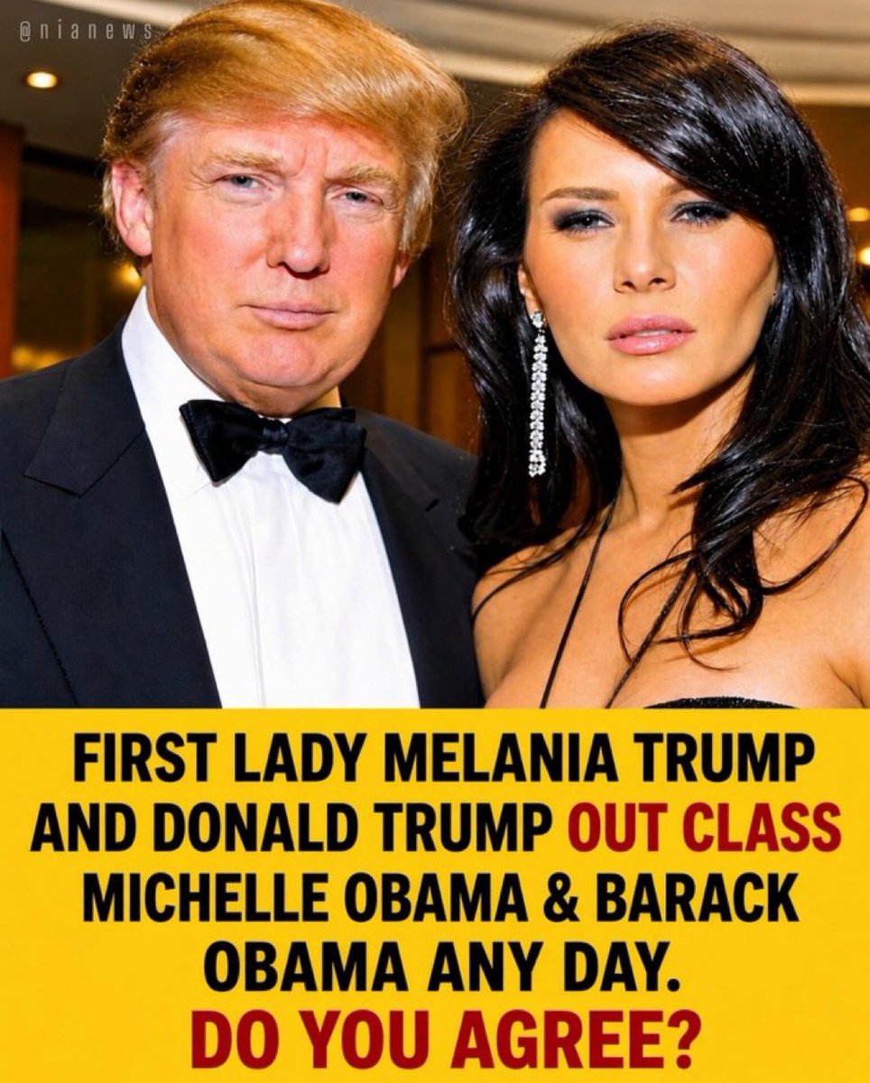 AFlorence10462's tweet photo. Trump &amp; Melania: pure class.
Obamas? Not even close.
Agree? https://t.co/eCa7IDzh3d