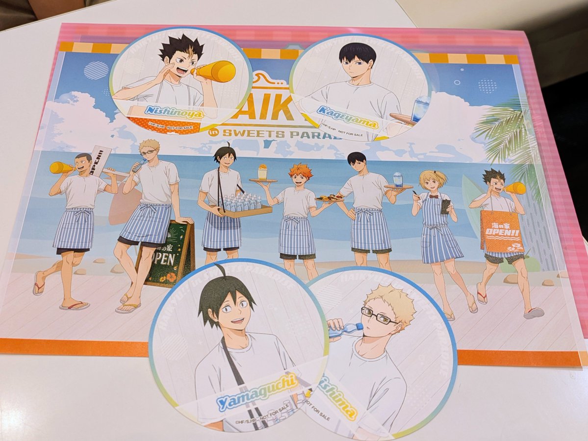 nin_you731's tweet photo. 別界隈なのだけど人生初のコラボカフェ行ってきた🏐
めっちゃ楽しかったし思ったより食べれたし経済回したな〜😇💸
友達が推しをたくさん引いてくれて感謝✨ https://t.co/rJjfzAAT1C