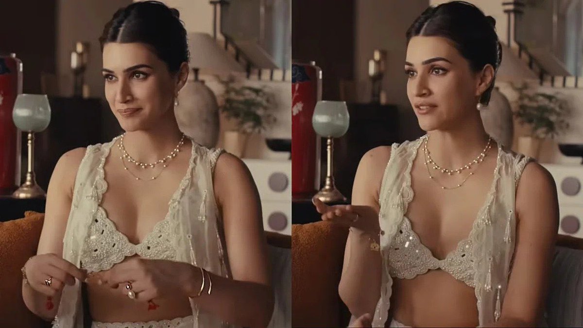 SouleFacts's tweet photo. Kriti Sanon says women have the freedom to wear whatever they want. Fine. Nobody is arguing about her private wardrobe.

But GIVA had to pull down its Raksha Bandhan ad after massive backlash over exactly the outfit she is now defending. That is not a coincidence. That is public sentiment speaking louder than her justification.

Here is the question Kriti conveniently skips, does context not matter at all? An occasion, a festival, a brand identity, none of it counts for anything?

By her logic, would she be fine walking into a temple in beachwear? Would GIVA be fine launching a Rakhi campaign that looks like a swimsuit shoot? Would she visit a funeral dressed for a pool party?

And then comes the bigger contradiction. In the same ad she ties a Rakhi to a dog and calls it family. Cute sentiment, except family does not work as a convenient prop for a brand shoot. 𝐈𝐟 𝐭𝐡𝐞 𝐝𝐨𝐠 𝐢𝐬 𝐫𝐞𝐚𝐥𝐥𝐲 𝐡𝐞𝐫 𝐛𝐫𝐨𝐭𝐡𝐞𝐫, 𝐝𝐨𝐞𝐬 𝐬𝐡𝐞 𝐞𝐚𝐭 𝐭𝐡𝐞 𝐬𝐚����𝐞 𝐝𝐨𝐠 𝐟𝐨𝐨𝐝 𝐡𝐞 𝐞𝐚𝐭𝐬? 𝐃𝐨𝐞𝐬 𝐢𝐭 𝐬𝐢𝐭 𝐚𝐭 𝐭𝐡𝐞 𝐝𝐢𝐧𝐢𝐧𝐠 𝐭𝐚𝐛𝐥𝐞, 𝐠𝐞𝐭 𝐭𝐡𝐞 𝐬𝐚𝐦𝐞 𝐫𝐢𝐠𝐡𝐭𝐬, 𝐭𝐡𝐞 𝐬𝐚𝐦𝐞 𝐫𝐞𝐬𝐩𝐨𝐧𝐬𝐢𝐛𝐢𝐥𝐢𝐭𝐢𝐞𝐬 𝐚𝐬 𝐚 𝐡𝐮𝐦𝐚𝐧 𝐬𝐢𝐛𝐥𝐢𝐧𝐠? Or is “family” only invoked when it photographs well for a jewellery campaign?

That is the real problem here. Emotional language borrowed selectively to sell a product, dressed up as empowerment when questioned, and dressed up as family bonding when convenient. Animals are not humans, and treating them as equivalent only for a 30 second ad is not affection, it is marketing dressed as sentiment.

GIVA had the sense to apologise and pull the ad. Kriti is still busy lecturing the public about their own culture instead of admitting the campaign got the tone wrong.