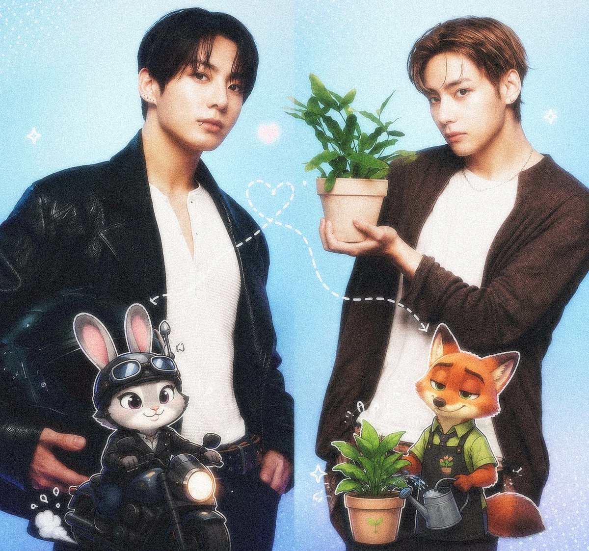 kvstrawcigs's tweet photo. Taekook for Google Gemini 𖤐⭒๋࣭ ⭑ https://t.co/owHWVDLb0y