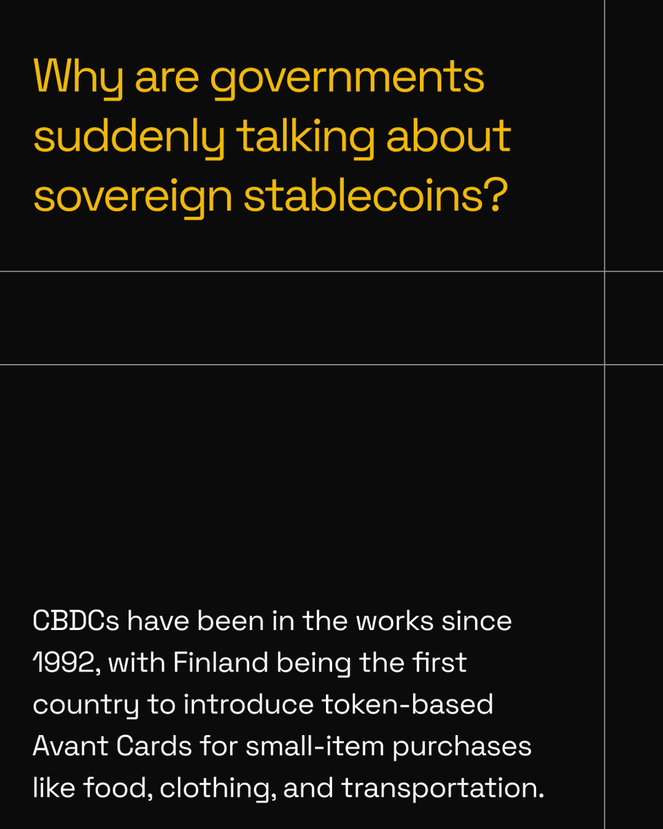 BNBCHAIN's tweet photo. Why are governments talking about sovereign stablecoins now?

Three signals are converging:
→ Cross-border payments are still expensive
→ Dollar stablecoins move globally, but local currency access remains fragmented
→ Digital reach is growing faster than banking access

@Sign’s sovereign stablecoin framework breaks down what’s driving the shift.

Swipe to learn more 👉