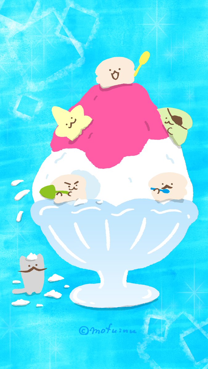 mofuinu's tweet photo. まだまだ暑いね🥵
まだまだかき氷を食べられるね🍧

#もふいぬイラスト （8月中にUPできてよかった〜💦） https://t.co/yX9oBWx9Wd