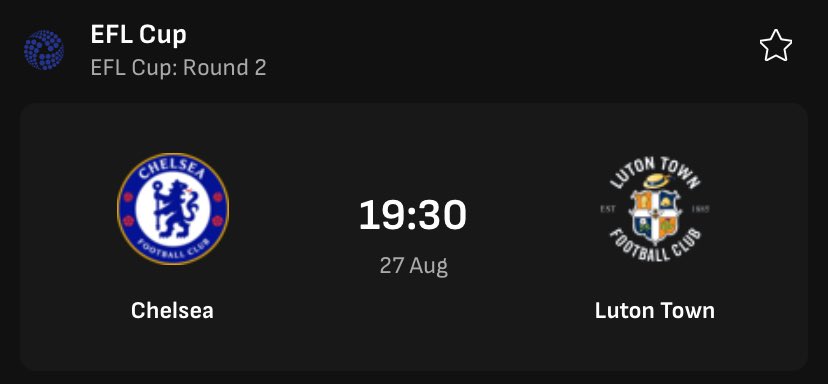 ChelseaUpgrade's tweet photo. Quick reminder to all Chelsea fans, that Chelsea face Luton Town tomorrow in the Carabao Cup Round 2 

Good morning everyone 🌞 https://t.co/L2Gsw7d3y4
