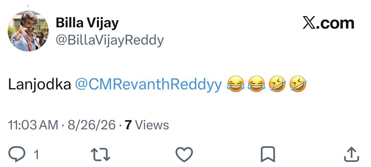 CMRevanthReddyy's tweet photo. @rising_rrr @BRSparty Kandistunna @BillaVijayReddy https://t.co/TaRs11ZIhq