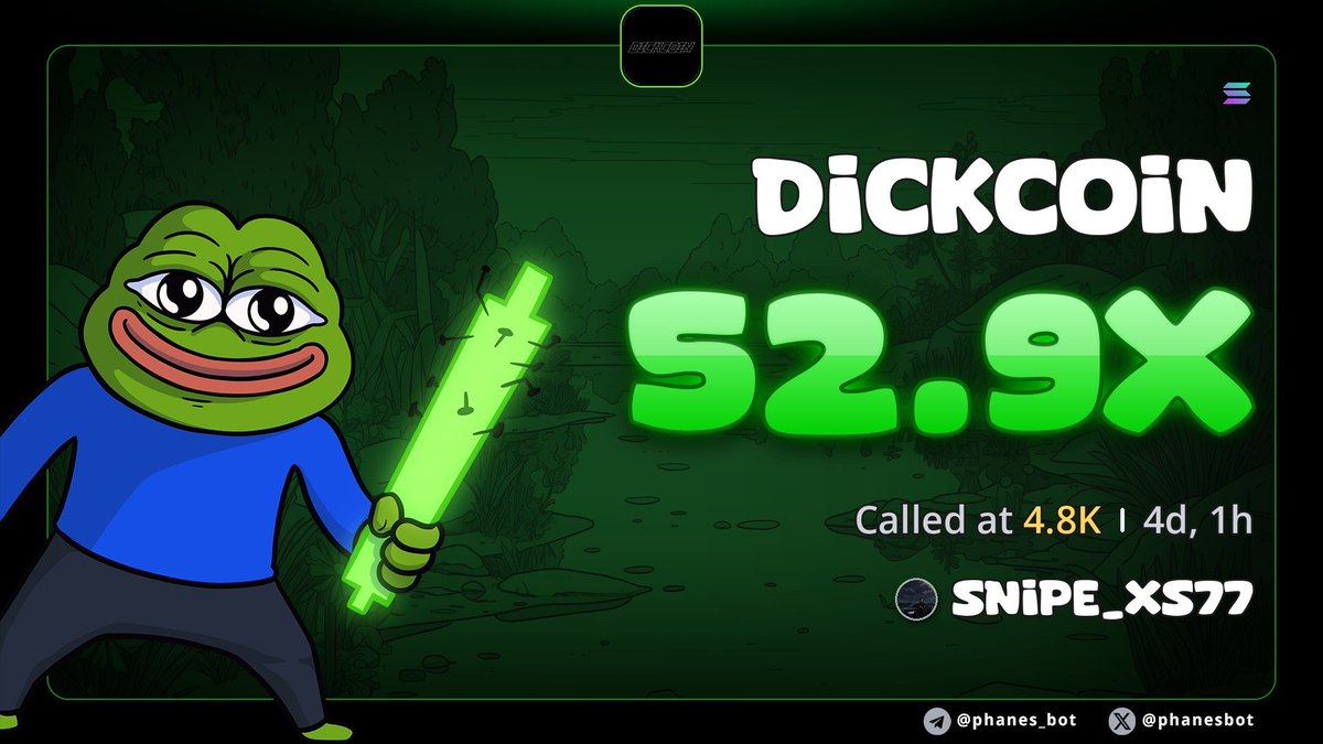 Henry45z's tweet photo. 52.9x up on $Dickcoin
don't miss out dm for entry 

5iaqy3Hz1v2Puo37Ha89jjUz8u7FCJQceJ8baEEpump https://t.co/zJS1Ac6A2e